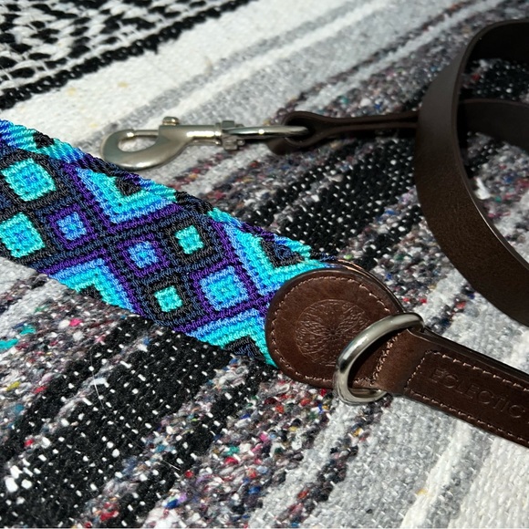NWOT Eclectic Array Woven Cabo Mexican Leather Dog Leash - Picture 3 of 9